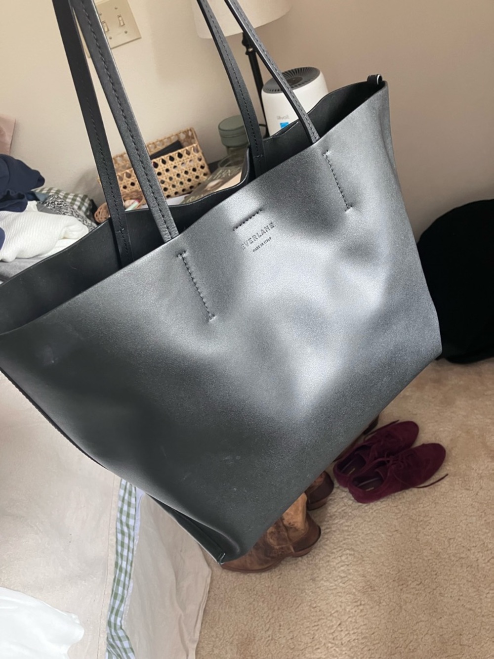 The Luxe Medium Italian Leather Tote Everlane - Picture 6 of 10